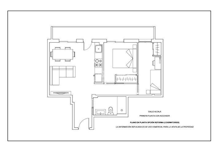 Piso en venta de 2 habitaciones: Ciudad Lineal, Quintana