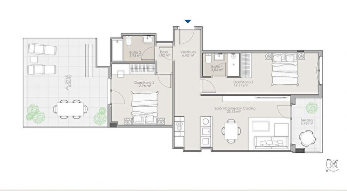 Piso en venta de 2 habitaciones en Rontegui Pormetxeta, Barakaldo